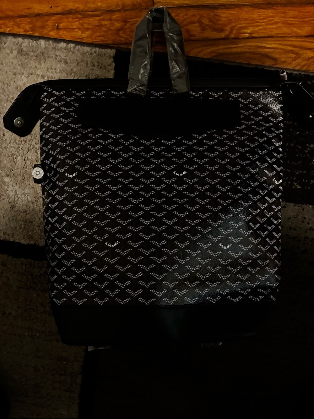 Goyard Black Patterned Men's Backpack